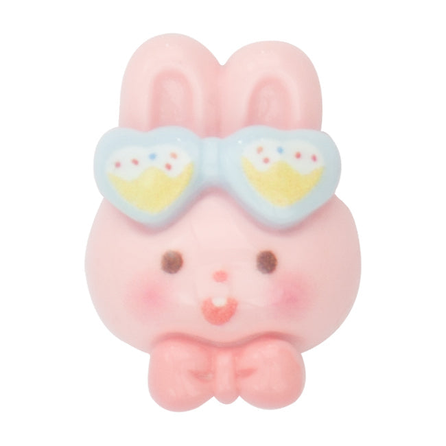 M-16 Party Face Rabbit Pink (1.9 X 2.4 Cm) WiLLBee CLIPON Charms