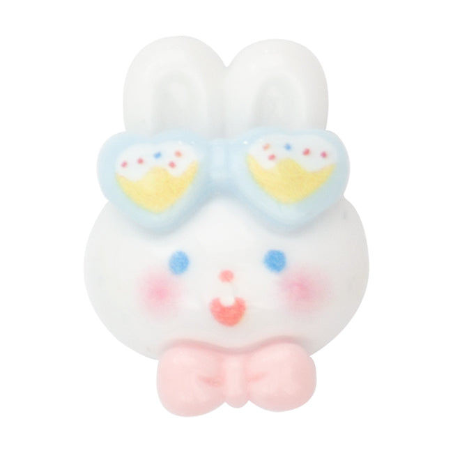 M-15 Party Face Rabbit White (1.9 X 2.4 Cm) WiLLBee CLIPON Charms