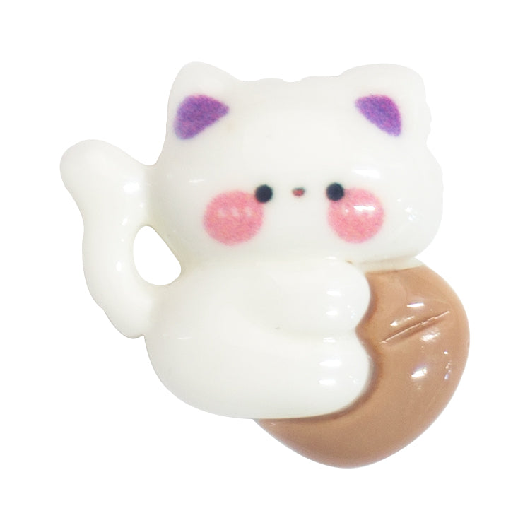 K-39 Purple Cat Coffee Beans (2.4 X 2.4 Cm) WiLLBee CLIPON Charms