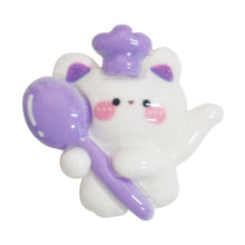 Load image into Gallery viewer, K-37 Purple Cat Spoon (2.7 X 2.5 Cm) WiLLBee CLIPON Charms
