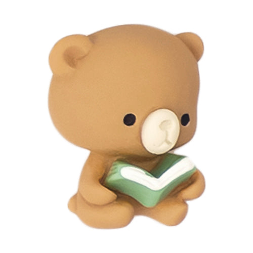 O-08 Reading Bear (2.5 X 1.7 Cm) WiLLBee CLIPON Charms