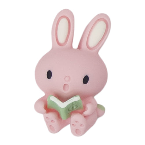 O-09 Reading Rabbit (1.9 X 2.4 Cm) WiLLBee CLIPON Charms