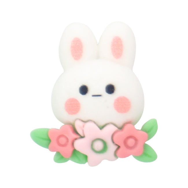 N-62 Shy Rabbit Bouquet (2 X 2.2 Cm) WiLLBee CLIPON Charms