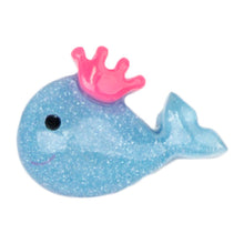 Load image into Gallery viewer, R-04 Sparkling Whale Blue (2.4 X 1.8 Cm) WiLLBee CLIPON Charms
