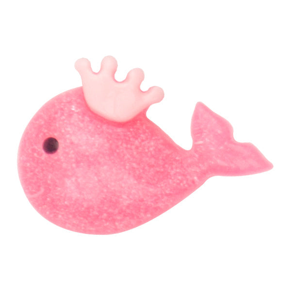 R-02 Sparkling Whale Hot Pink (2.4 X 1.8 Cm) WiLLBee CLIPON Charms