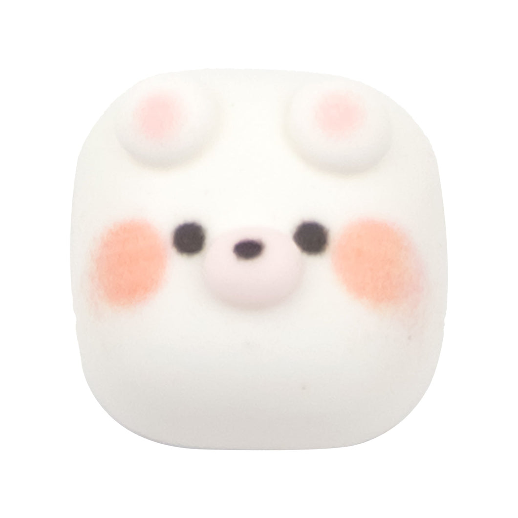 L-20 Square Face Bear White (1.7 X 1.7 Cm) WiLLBee CLIPON Charms