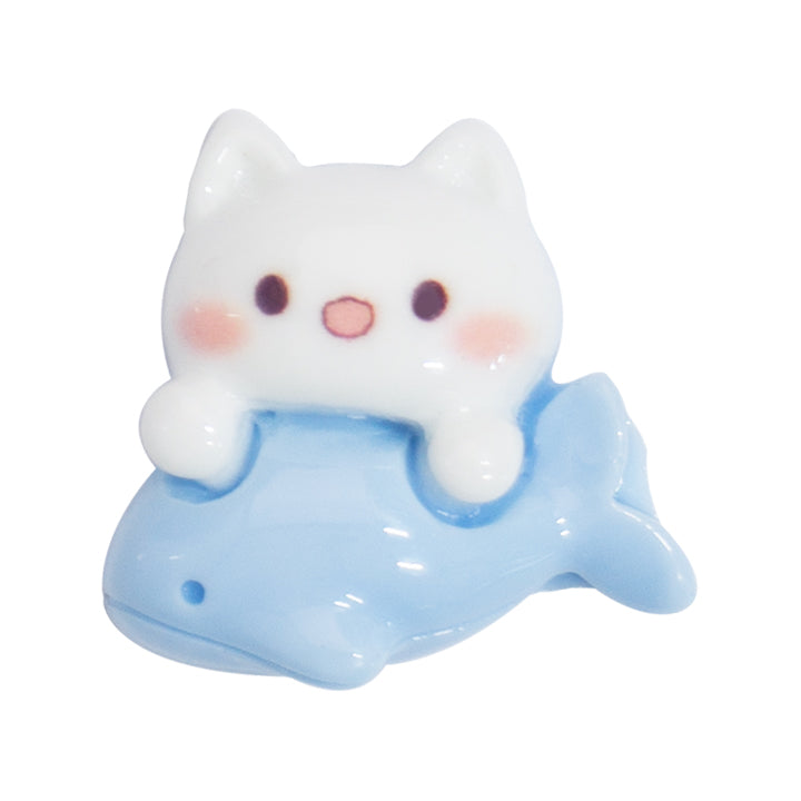 Q-21 Summer Cat Whale (2.2 X 2.1 Cm) WiLLBee CLIPON Charms