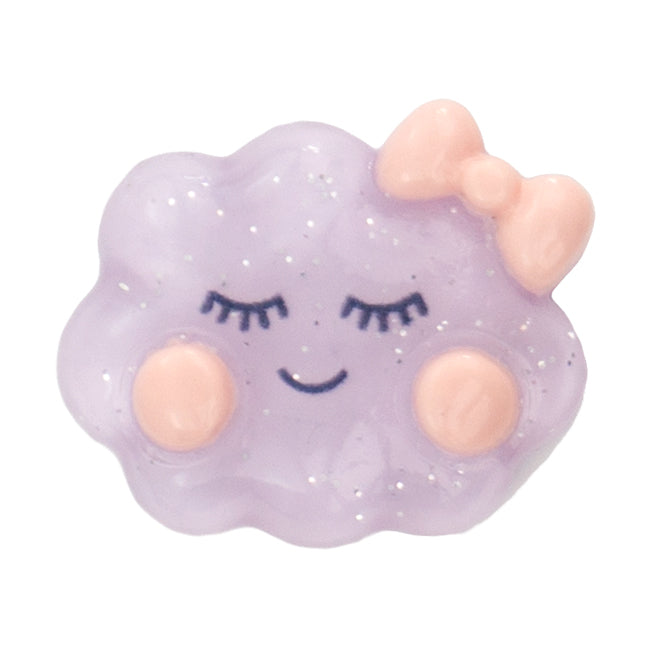 R-27 Transparent Cloud Purple (2.4 X 2 Cm) WiLLBee CLIPON Charms