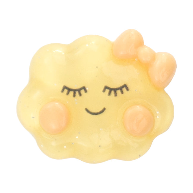 R-25 Transparent Cloud Yellow (2.4 X 2 Cm) WiLLBee CLIPON Charms