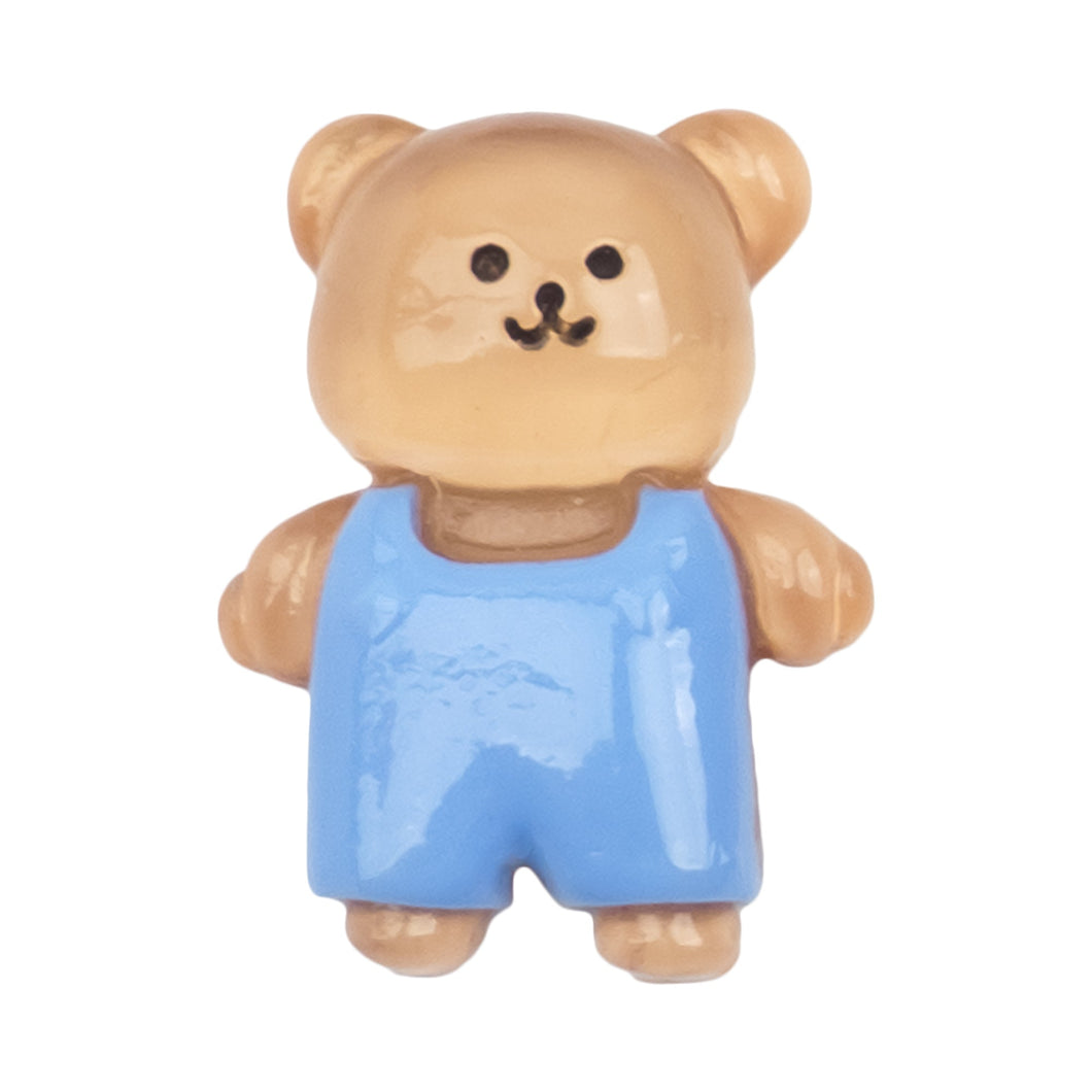 R-40 Transparent Overalls Bear Blue (2 X 2.6 Cm) WiLLBee CLIPON Charms