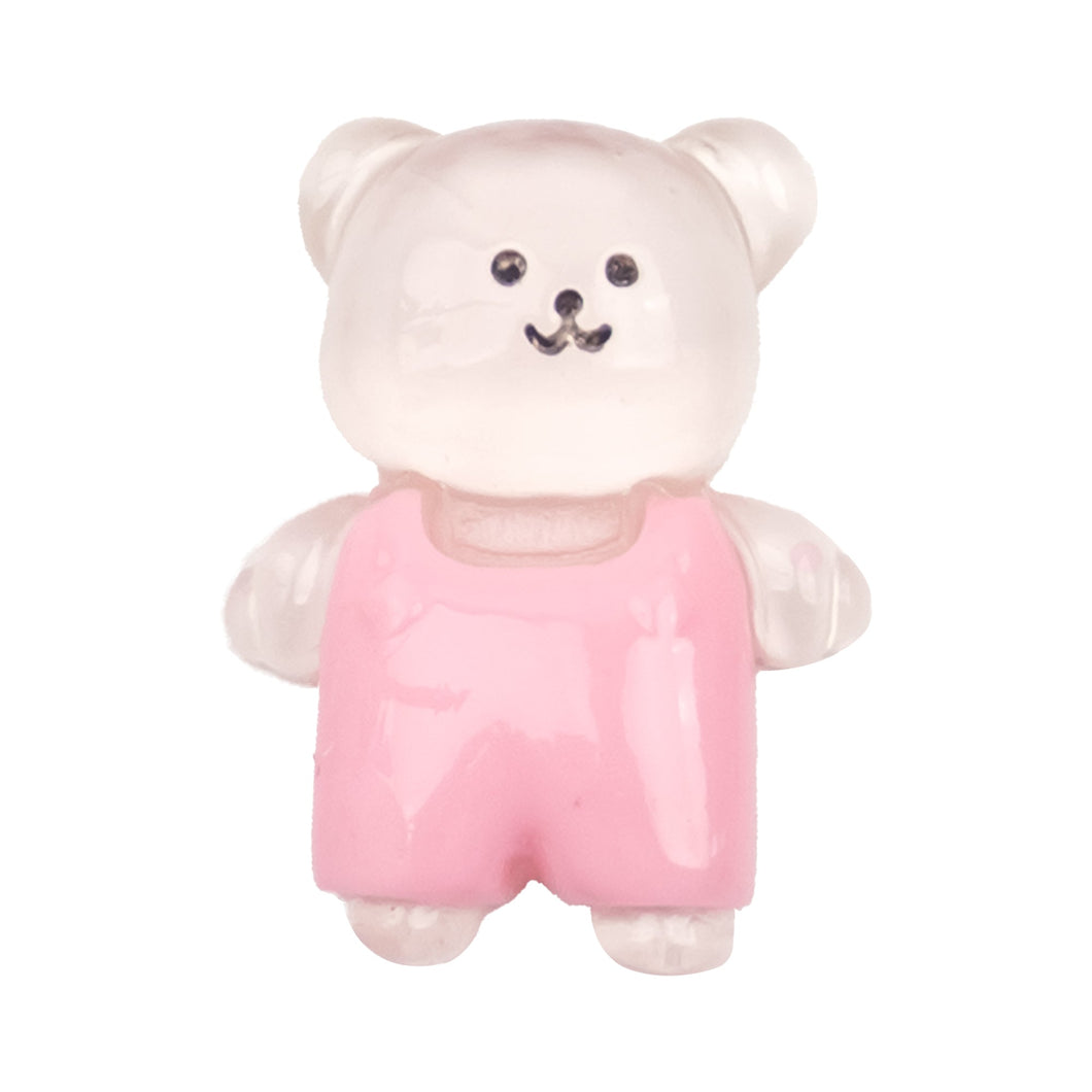 R-39 Transparent Overalls Bear Pink (2 X 2.6 Cm) WiLLBee CLIPON Charms