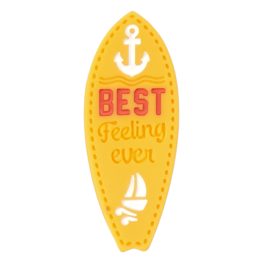 Q-18 Vacation Surfboard Yellow (3.5 X 1.4 Cm) WiLLBee CLIPON Charms