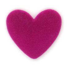 Load image into Gallery viewer, T-14 Velvet Flat Heart Hot Pink (3.7 X 3.5 Cm) WiLLBee CLIPON Charms
