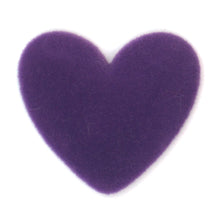 Load image into Gallery viewer, T-16 Velvet Flat Heart Purple (3.7 X 3.5 Cm) WiLLBee CLIPON Charms
