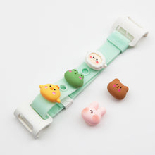 Load image into Gallery viewer, WiLLBee CLIPON Soft Mini with 5pcs Parts - Silicone Strap Grip Holder (Mint &amp; Cute Animal Face)
