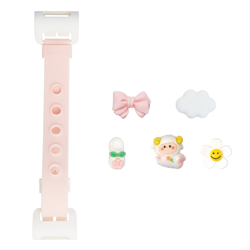 WiLLBee CLIPON Soft Mini with 5pcs Parts - Silicone Strap Grip Holder (Pink & Pink Sheep)