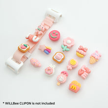 Load image into Gallery viewer, WiLLBee CLIPON Charms Shoe Decoration Parts Set - Pink Rabbit 15pcs
