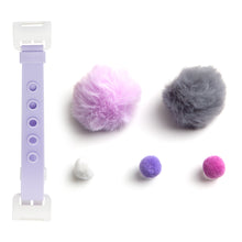 Load image into Gallery viewer, WiLLBee CLIPON Soft Mini with 5pcs Parts - Silicone Strap Grip Holder (Purple &amp; Pom Pom Ball Purple)
