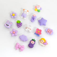 Load image into Gallery viewer, WiLLBee CLIPON Charms Shoe Decoration Parts Set - Purple 15pcs
