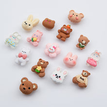 Load image into Gallery viewer, WiLLBee CLIPON Charms Shoe Decoration Parts Set - Rabbit Bear 15pcs
